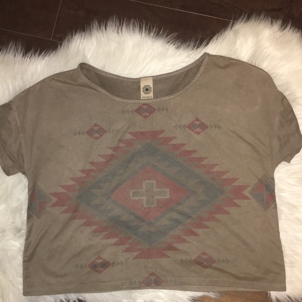 Suede Aztec Top